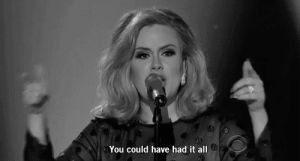 music,black and white,song,lyrics,adele,rolling in the deep