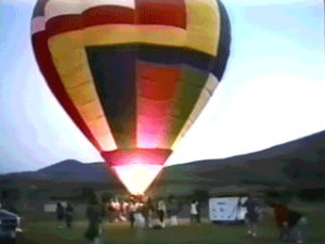 hot air balloon,balloons,90s,fire,retro,vhs,1990s,oc