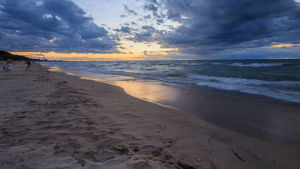 beach,clouds,partly cloudy,nature,sunset,timelapse,indiana,earth day,transform tomorrow,lake michigan,chesterton