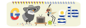argentina vs colombia,world,google,cup,fifa,doodles,celebrates
