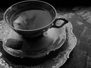tea,gothic,black and white,vintage,cup of tea,water