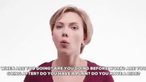 voting,scarlett johansson,election 2016,vote,joss whedon,save the day,vote tomorrow,are you going after,do you have a plan,do you have a ride,when are you going,are you going before work