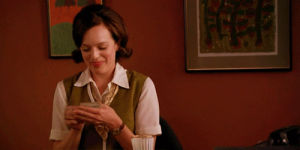 pay me,peggy olson,pay women,tv,happy,money,mad men,equal pay day,equal pay,equalpayday