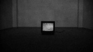 tv,art,scary,broken,blac and white,bw