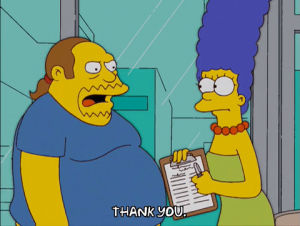 marge simpson,episode 8,season 15,bored,list,comic book guy,15x08,indifferent,uninterested,emotionless