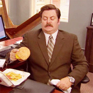 ron swanson,tv,food,parks and recreation,nick offerman