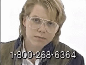 phone number,80s,weird,commercial,glasses,looking,infomercial,impressed