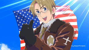 hetalia,anime,smile,america,patriotic