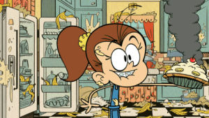 the loud house,pie in face,funny,nickelodeon,laughing