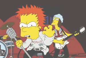 punk,bart simpson,love pistols,punk rock,sid vicious,johnny rotten,tv,90s,90s cartoons,nelson muntz,simpsons