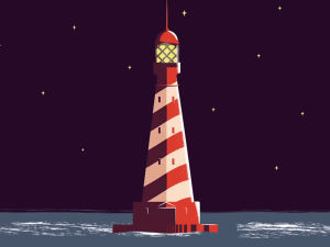 lighthouse,animation,doughnuts