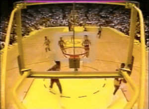 blocked,sports,basketball,nba,jones,lakers,1980,sixers,michael cooper,dunk