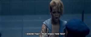 rihanna,russian roulette music video,i know that i must pass this test