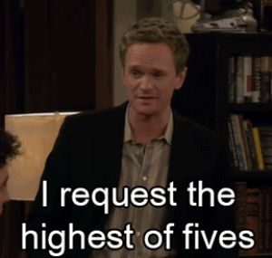high five,barney stinson,reactions,how i met your mother,proud,fives,highest of fives