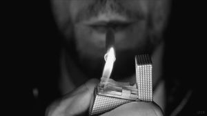 lighter,black and white,fire,smoking