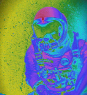 astronaut,universe,space,rainbow