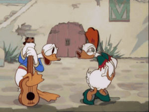 disney,kissing,30s,animation,donald duck,duck,don donald,1937,vintage,cartoon,1930s,disney short,donna duck