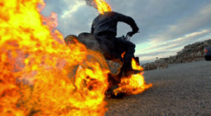 ghost rider,fire,nicolas cage,motorcycle,on fire