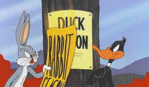 daffy duck,hunting,duck,looney toons,rabbit,season,bugs bunny,elmer