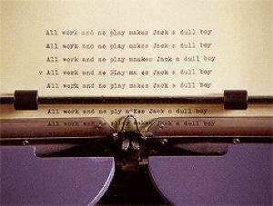 jack nicholson,the shining,typewriter,all work and no play,movies