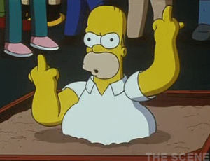 middle finger,simpsons
