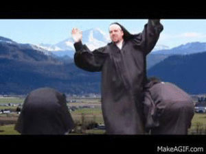 nun,dancing,singing