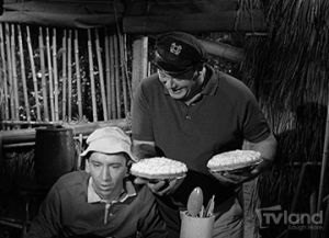 gilligans island,little buddy,pie face,gilligan,pie to the face,television,classic tv,tvland,the skipper