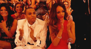 music,rihanna,2013,grammys,applause,clapping,chris brown