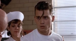 scared,worried,johnny depp,scene,unhappy,cry baby