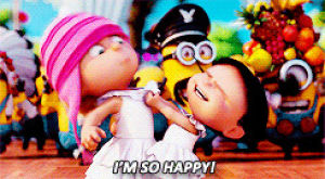 excited,friday,weekend,despicable me,cute