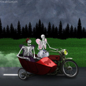 motorcycle,skeleton,on the road,kiszkiloszki,fairy,skeletons,joy,nihilism,sports,death,happiness,road,nihilist,misanthropy,death fairy