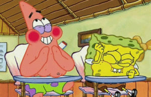 spongebob,spongebob squarepants,laughing in class,patrick the star