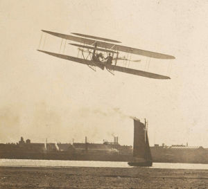 airplane,wright brothers,1909,vintage,3d,new york,nyc,plane,flight,vintage3d,planes,aviation,airplanes,turn of the century,early flight,hudson river,vintage planes,governors island