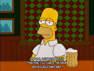 homer simpson,episode 13,beer,season 10,bar,wondering,10x13,tipsy