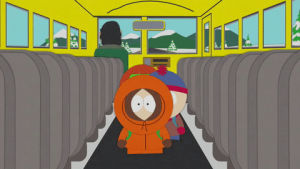 eric cartman,stan marsh,kyle broflovski,kenny mccormick,butters stotch,bus,student,ginger