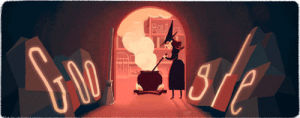 animation,halloween,original work,google doodles,darkart