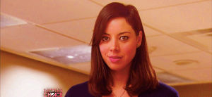 april ludgate,youre welcome,smiling,aubrey plaza
