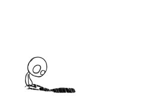 stick figure,animation,black and white