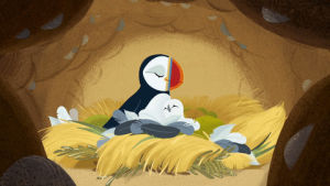 mama,mother,puffin,puffin rock,rock,baba,snuggles,son