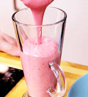 summer,strawberry,shake,cute,drink,today,yummy,shaking head