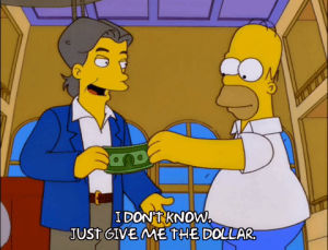 homer simpson,angry,episode 21,season 10,money,mad,10x21