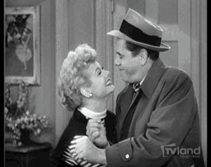 i love lucy,lucy and desi,television,black and white,comedy,romance,lucy,valentines day,lucille ball,classic tv,valentines card,conversation hearts