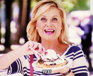 waffle sundae,leslie knope,parks and recreation,waffle,cherry on top,waffle day,lets make it a thing