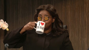 farts,yolo,octavia spencer,snl,saturday night live,coffee,deal with it,glasses,season 42,coffee mug,spencers,spencers gifts