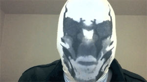 rorschach mask moving ink blots clipart