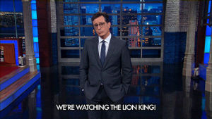 stephen colbert,the lion king,late show