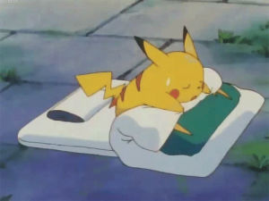 pikachu,pokemon,tired,sleeping