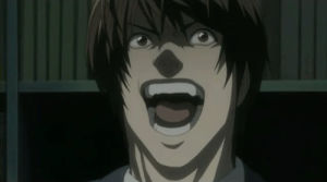 light yagami,death note,evil laugh,wtf,laughing,evil