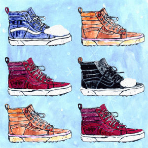 shoes,fashion,illustration,watercolor,vans