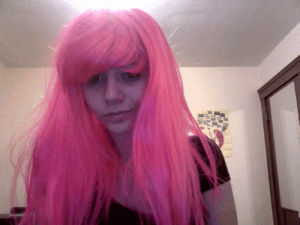 pink wig,cute,kawaii,pink,personal,wink,wig,dress up,white girl